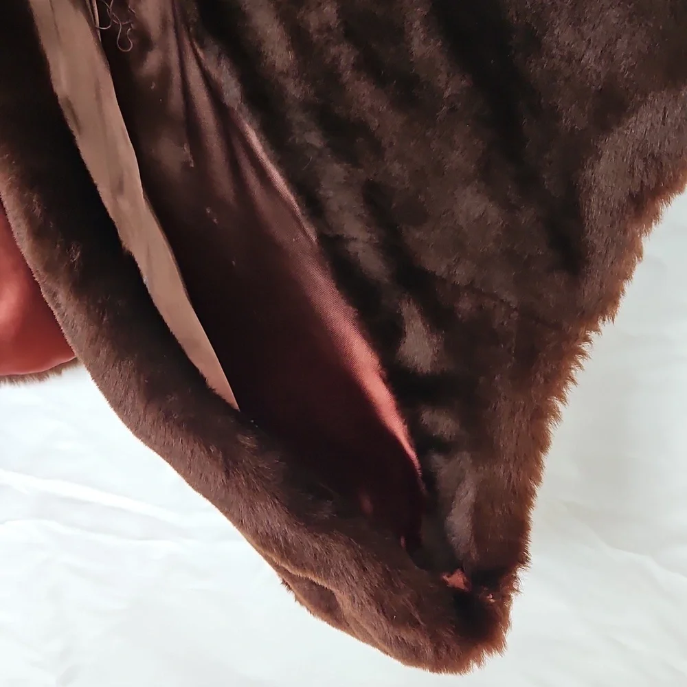 Faux Fur Wrap Cape OS